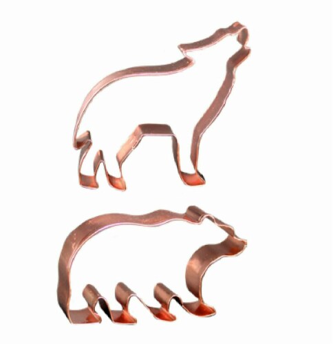 Arctic Circle Enterprises Wolf & Bear Cookie Cutters Perspective: front