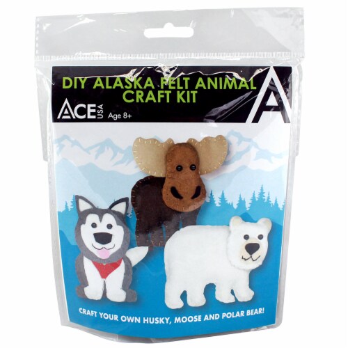 Arctic Circle Enterprises DIY Alaska Felt Animal Craft Kit Perspective: front