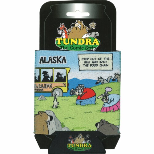 Arctic Circle Enterprises Tundra Comic Strip Can Cooler Perspective: front