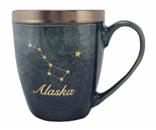 Arctic Circle Enterprises Alaska Dipper Constellation Mug - Blue/Gold Perspective: front