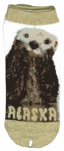 Arctic Circle Enterprises Alaska Otter Socks - Brown/White Perspective: front