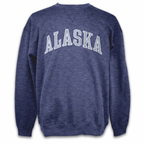 Arctic Circle Enterprises Alaska Crewneck Sweatshirt - Heather Blue Perspective: front