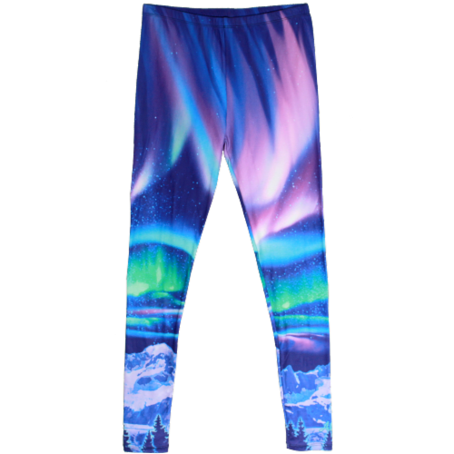 Arctic Circle Enterprises Alaska Northern Lights Leggings Perspective: front