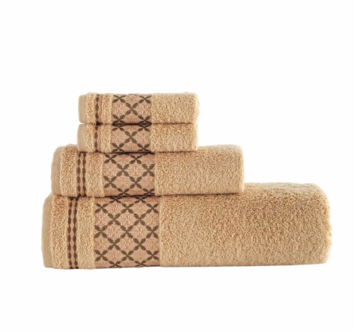 KAFTHAN Textile Plaid Turkish Cotton Bath Towels (Set of 4),  59Lx35Wx0.5H - Harris Teeter