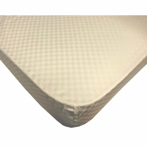 Organic Cotton Crib Fitted Sheets Natural Check Perspective: front