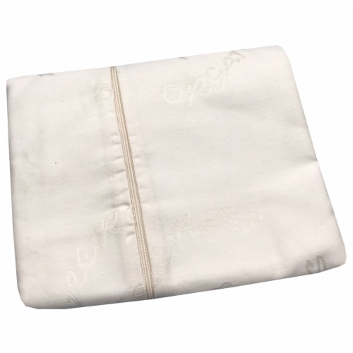 Organic Cotton Cover For Mattress Cores 6  Damask Zip Cover 28 x 52 Perspective: front