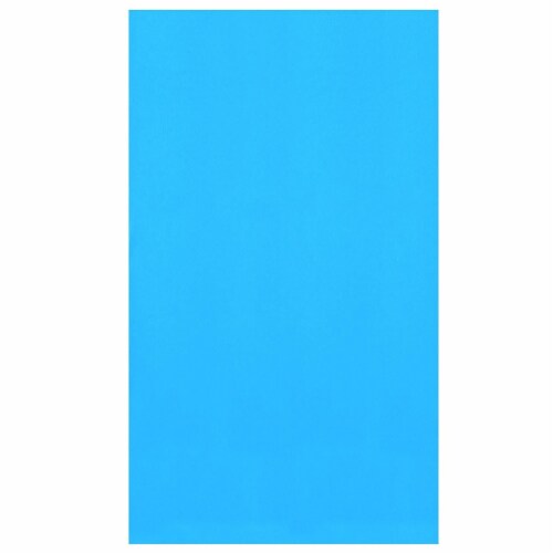 Swimline 15' Round Above Ground Swimming Pool Overlap Liner, Solid Blue Perspective: front