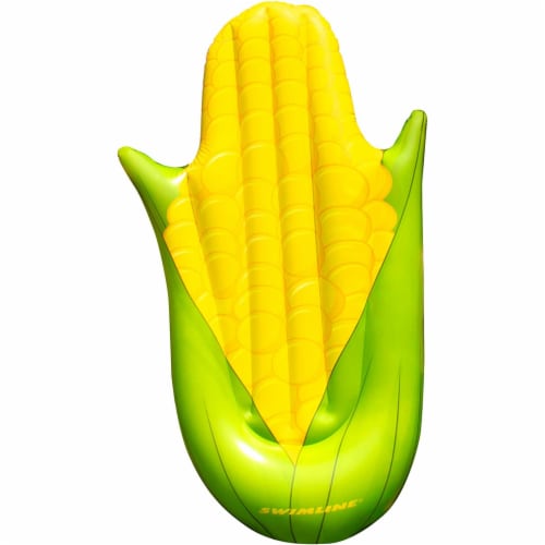 Swimline 90680M Giant 74 Inflatable Corn on the Cob Swimming Pool Float Lounger Perspective: front