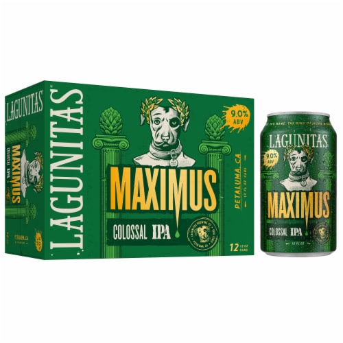 Lagunitas Maximus Colossal IPA Craft Beer Cans Perspective: front