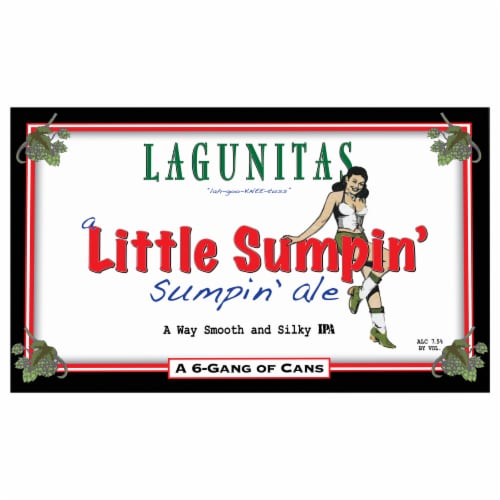 Lagunitas A Little Sumpin' Sumpin' IPA Wheat Ale Craft Beer Cans Perspective: front