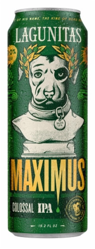 Lagunitas Maximus Colossal IPA Craft Beer Single Can Perspective: front
