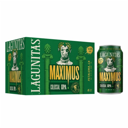 Lagunitas® Maximus Colossal IPA Craft Beer Cans Perspective: front