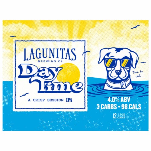 Lagunitas DayTime IPA Craft Beer Cans Perspective: front