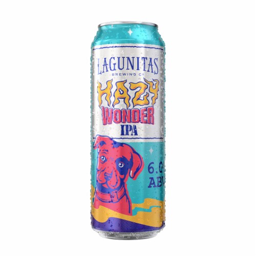 Lagunitas Hazy Wonder IPA Craft Beer Cans Perspective: front