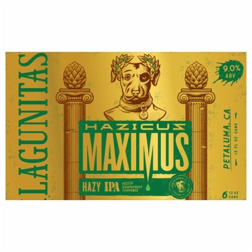 Lagunitas® Hazicus Maximus IPA Craft Beer Cans Perspective: front