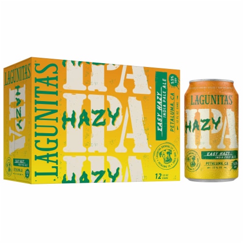 Lagunitas® Easy Hazy IPA Craft Beer Cans Perspective: front