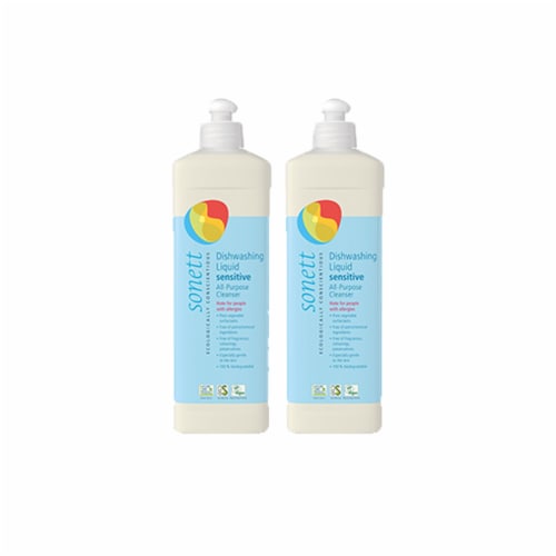 Sonett Organic Dishwashing Liquid, All Purpose Cleaner Sensitive Skin ( Pack of 2 ) Perspective: front