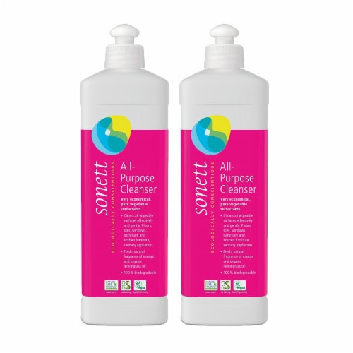 Sonett Organic Universal All Purpose Cleaner Cleans all wipeable surfaces ( Pack of 2 ) Perspective: front