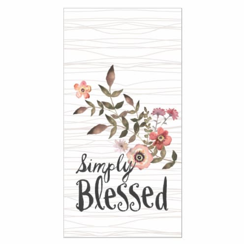 Kaydee Designs Simply Blessed Floral Towel Perspective: front