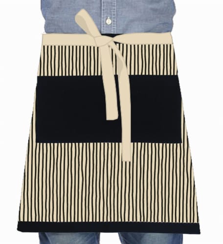 Kaydee Design Black Bistro Apron Perspective: front