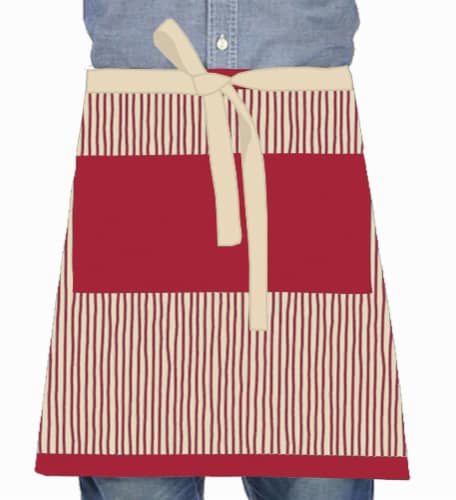 Kaydee Designs Samba Red Bistro Apron Perspective: front