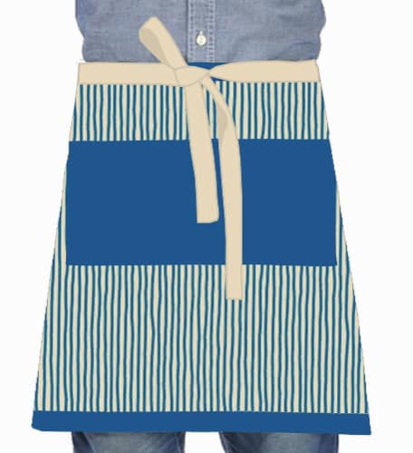 Kaydee Designs True Blue Bistro Apron Perspective: front