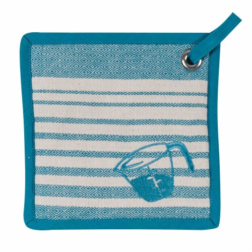 KayDee Designs Teal Potholder Perspective: front