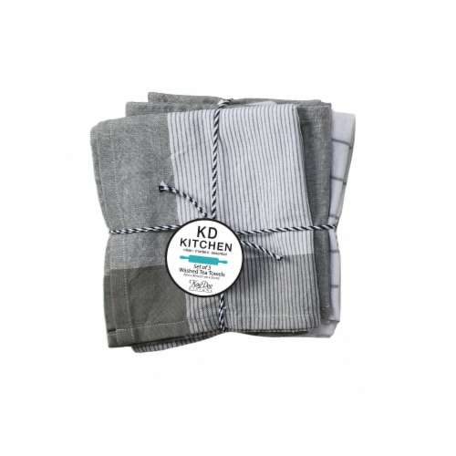 Kay Dee Designs® Woven Tea Towels - Graphite Perspective: front