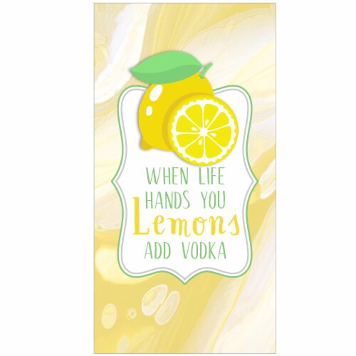 Kaydee Designs Lemons & Vodka Dual Purpose Kitchen Towel Perspective: front