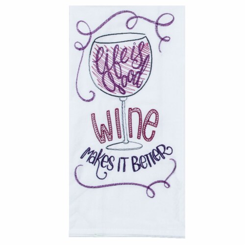 Kaydee Designs Life Is Good Flour Sack Towel Perspective: front