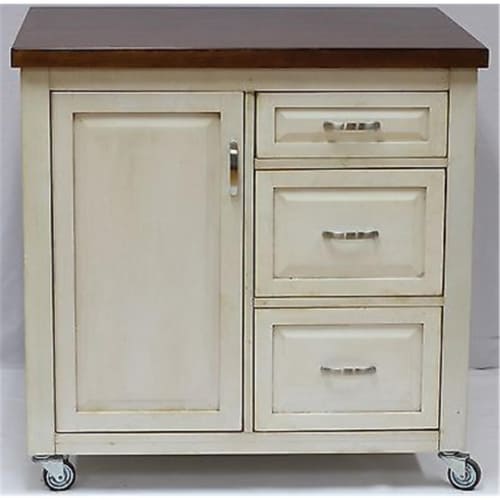 Sunset Trading Brook Kitchen Cart Perspective: front