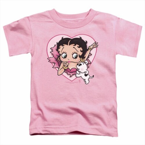 Boop-I Love Betty - Short Sleeve Toddler Tee&#44; Pink - Large 4T Perspective: front