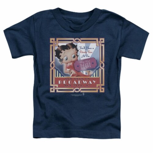 Boop-On Broadway - Short Sleeve Toddler Tee - Navy&#44; Large 4T Perspective: front