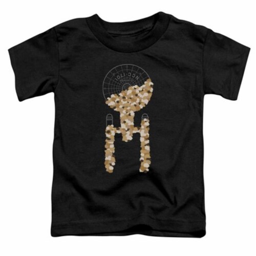 Star Trek-Tribble Takeover - Short Sleeve Toddler Tee - Black&#44; Large 4T Perspective: front