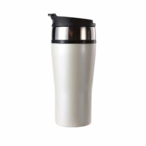 16 oz. Color Signature Vacuum Tumbler - Brushed Stainless Perspective: front