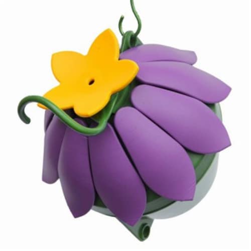 Hummingbird Feeder, Purple Flower Perspective: front
