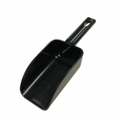 3.5 in. Poly Hand Scoop - Black, Small Perspective: front