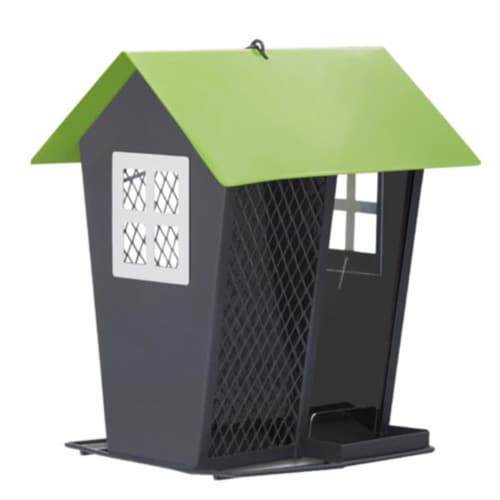 Seed Duo Wild Bird Feeder, Gray Perspective: front
