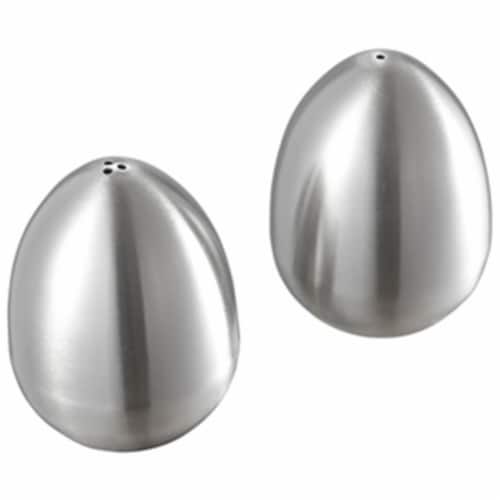 Giles Stainless Steel Salt & Pepper Shakers Perspective: front