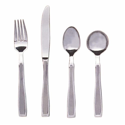7.3 oz Straight Soup Spoon with Weighted Cutlery Perspective: front