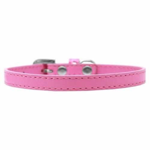 Omaha Plain Puppy Collar, Bright Pink - Size 14 Perspective: front