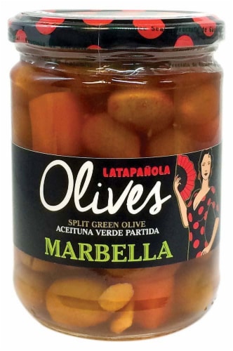 La Espanola Marella Split Green Olives Perspective: front