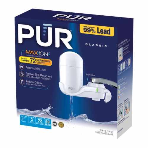 Pur® Faucet Filtration System - White Perspective: front