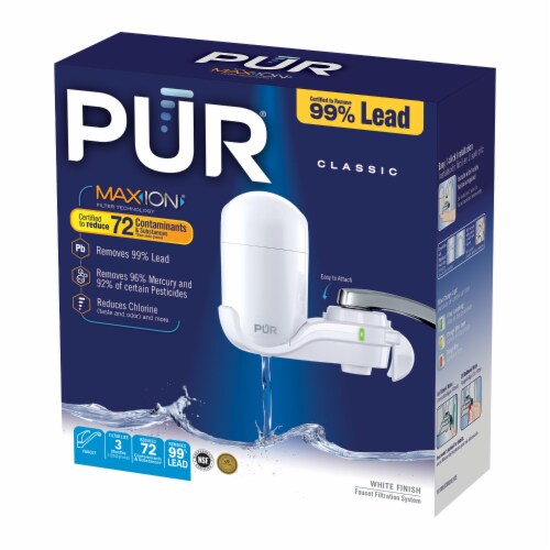 Pur® Faucet Filtration System - White Perspective: front
