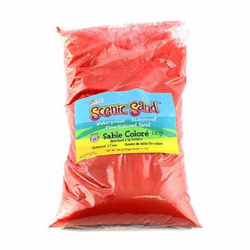 Scenic Sand 14551 5 lbs Activa Scenic Sand Bag, Bright Red Perspective: front