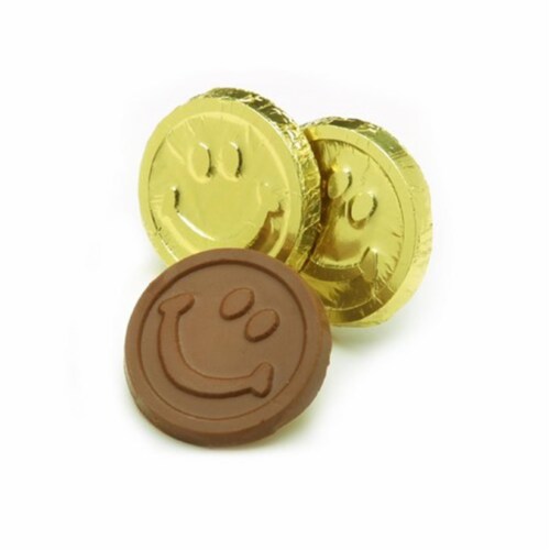 Chocolate Chocolate 325015 Smiley Face Coins - Pack of 250 Perspective: front