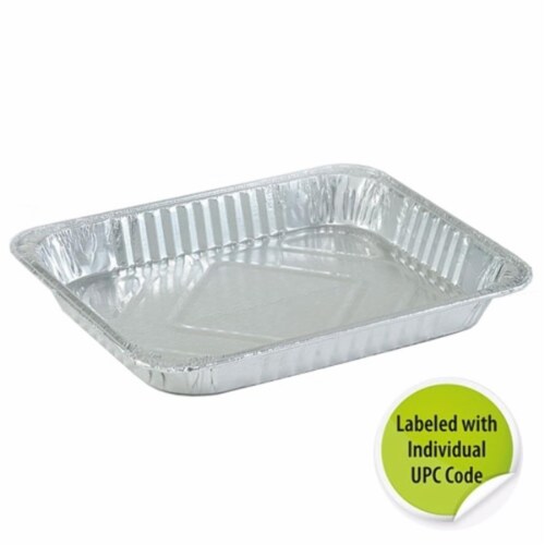 DDI 2269705 Aluminum 1/2 Size Shallow Pan - Individually Labeled with Upc - Nicole Home Colle Perspective: front