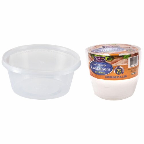DDI 2269547 10 oz. Round Storage Container 7-Packs - Nicole Home Collection Case of 48 Perspective: front