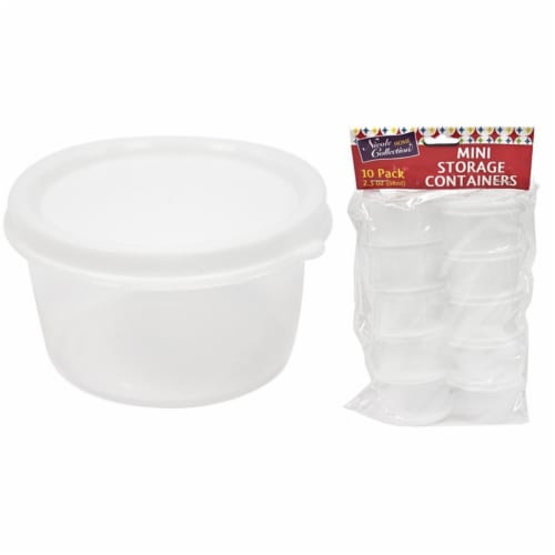DDI 2269605 2.3 oz. Mini Storage Containers Round 10-Packs - Nicole Home Collection Case of 2 Perspective: front