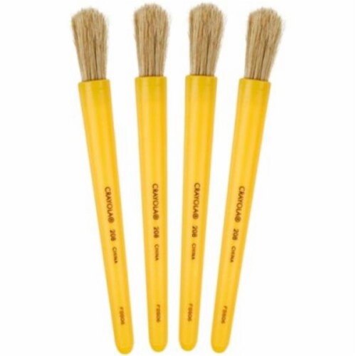 Crayola Jumbo Paint Brush - 72 Brush(es) Plastic Yellow Handle Crayola Jumbo Paint Brush - 72 Brush(es) Plastic Yellow Handle